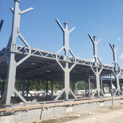 Q355B इस्पात फ्रेम बहुमंजिला इस्पात संरचना कार्यालय भवन