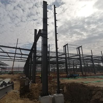 भूकंप प्रतिरोधी इस्पात संरचना गोदाम निर्माण H खंड