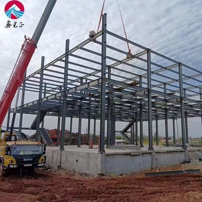 सीई इस्पात संरचना गोदाम Q355B पूर्वनिर्मित इस्पात गोदाम