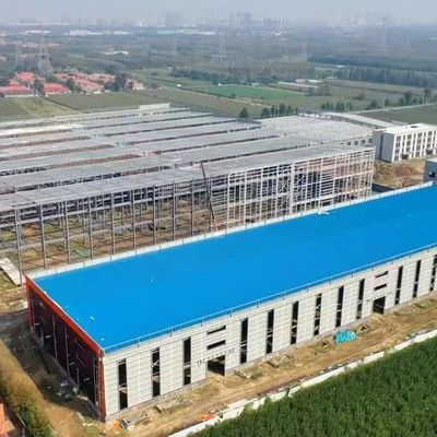 जंग प्रतिरोधी प्रीफैब धातु गोदाम भवन OEM पोर्टल फ्रेम के साथ