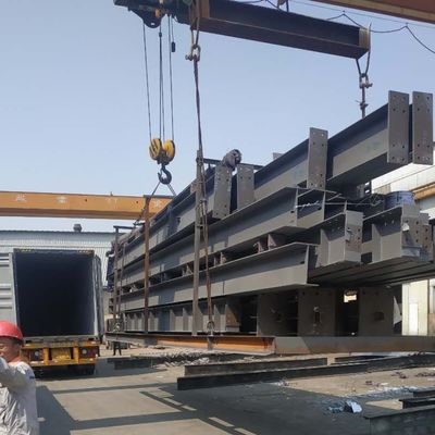 गर्म डुबकी गैल्वेनाइज्ड पूर्वनिर्मित निर्माण इस्पात संरचना भंडारण भवन