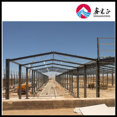 एंगल स्टील घुटने के ब्रेस के साथ कस्टम स्टील स्ट्रक्चर वर्कशॉप